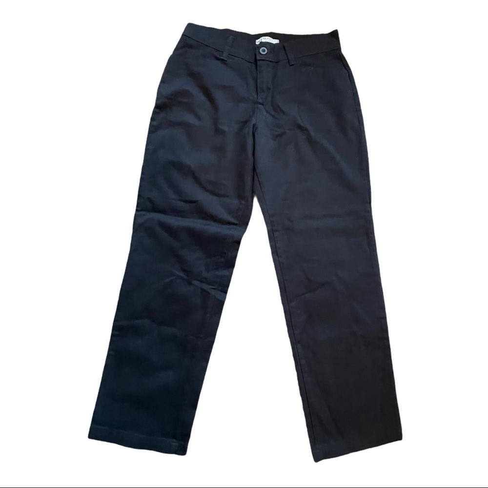 LEE Relaxed Fit at the Waist Black Chino Pants Women's 8 Short Minimalist Office